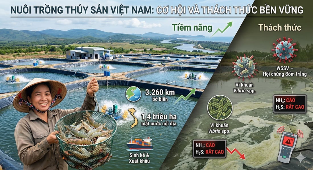 Toàn cảnh ngành nuôi trồng thủy sản Việt Nam với tiềm năng xuất khẩu lớn bên cạnh các thách thức về dịch bệnh và khí độc
