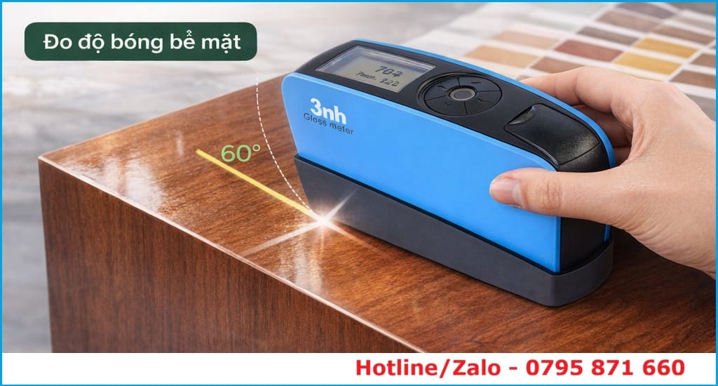 Máy đo độ bóng bề mặt gỗ YG60 góc 60 độ hãng 3NH