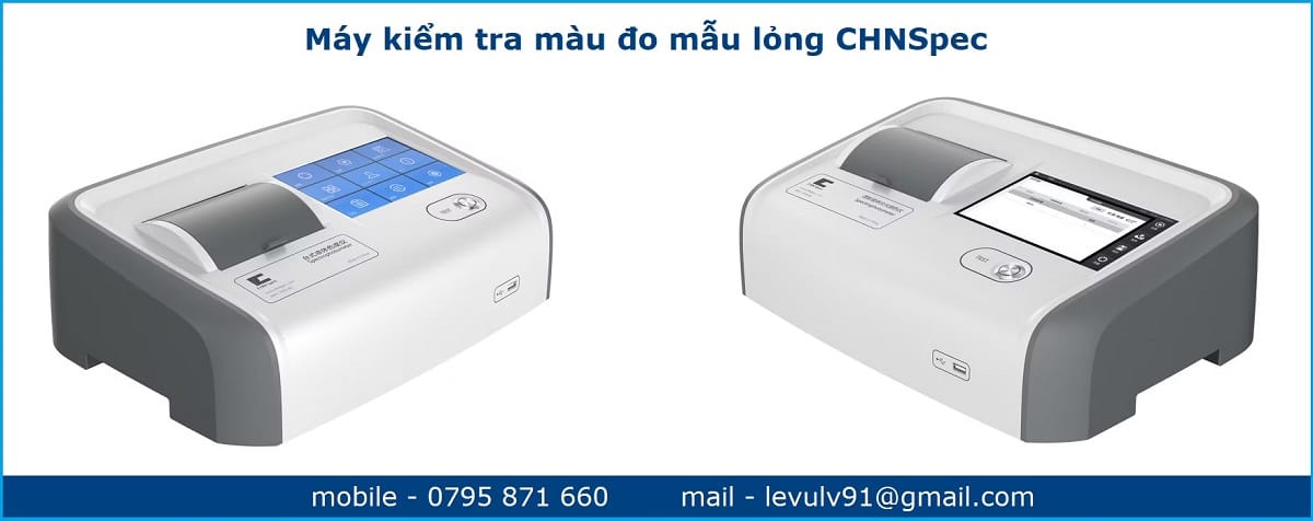 Máy kiểm tra màu đo mẫu lỏng CHNSpec dùng cuvette, thiết kế để bàn nhỏ gọn