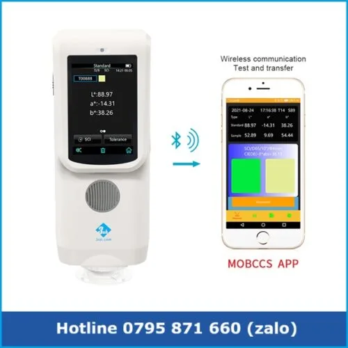 Kết nối app điện thoại với máy so màu quang phổ CR8 hãng 3NH