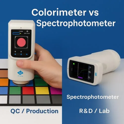 Sự khác nhau giữa colorimeter và spectrophotometer, hướng dẫn chọn thiết bị đo màu cho QC sản xuất và R&D phòng lab