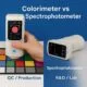 Sự khác nhau giữa colorimeter và spectrophotometer, hướng dẫn chọn thiết bị đo màu cho QC sản xuất và R&D phòng lab