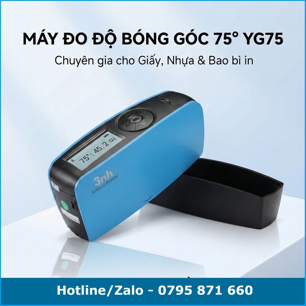 Máy đo độ bóng góc 75 độ YG75 chuyên dùng cho giấy, nhựa và bao bì in