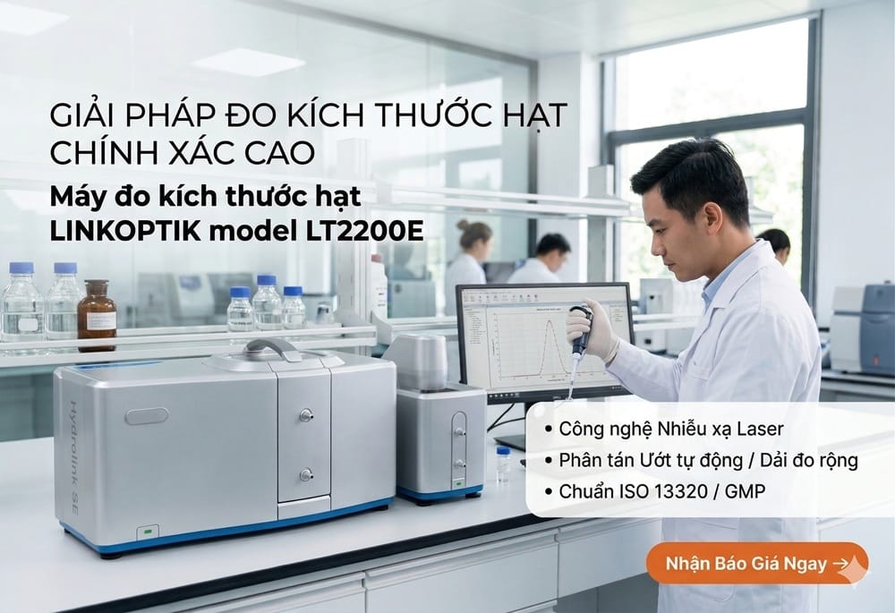 Máy đo kích thước hạt LINKOPTIK model LT2200E - Giải pháp đo laser chính xác cao chuẩn ISO 13320 và GMP
